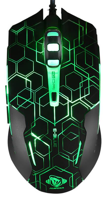 Myš E-Blue Auroza Hexagon černá