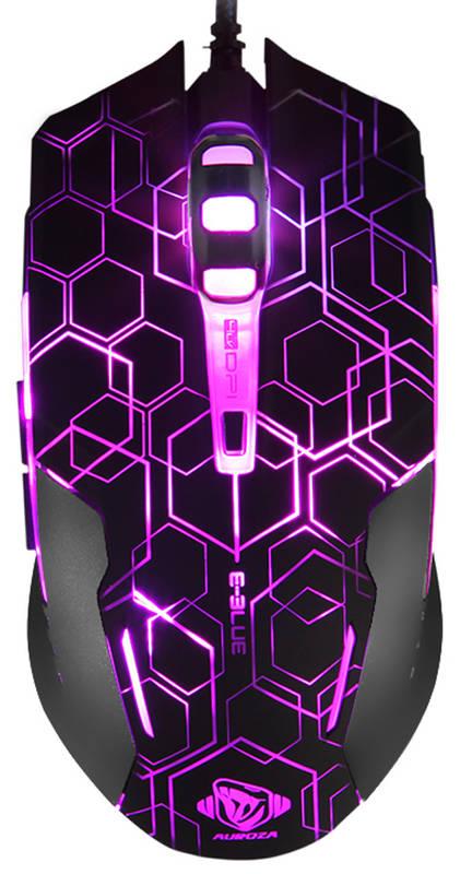 Myš E-Blue Auroza Hexagon černá