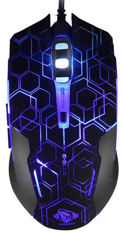 Myš E-Blue Auroza Hexagon černá