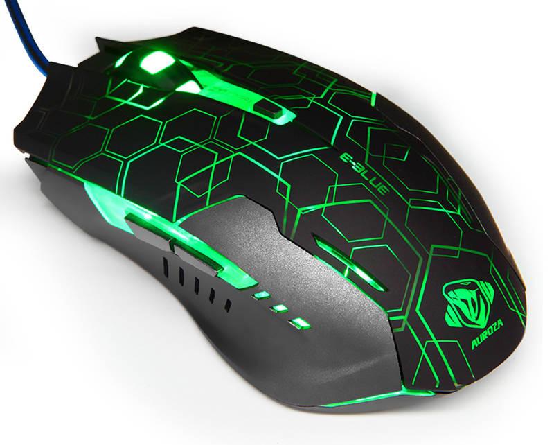 Myš E-Blue Auroza Hexagon černá