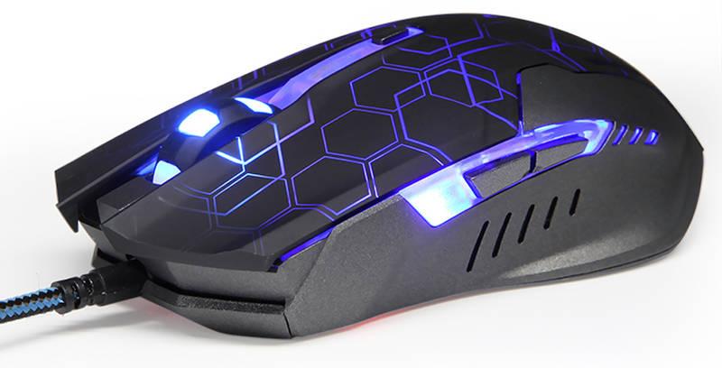 Myš E-Blue Auroza Hexagon černá