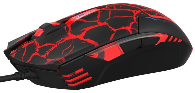 Myš E-Blue Cobra e-box černá červená