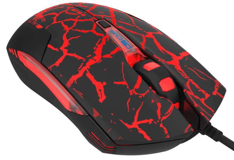 Myš E-Blue Cobra e-box černá červená