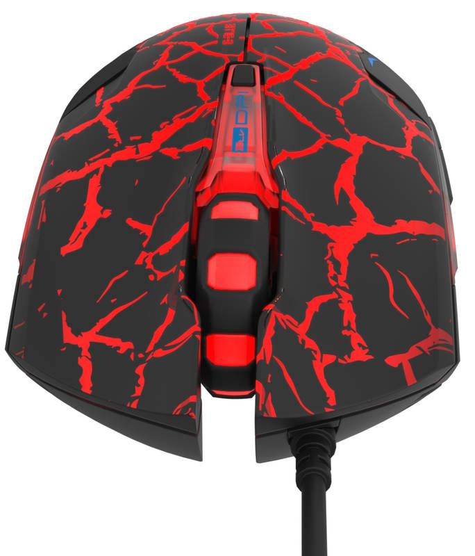 Myš E-Blue Cobra e-box černá červená