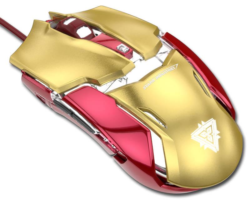 Myš E-Blue IRON MAN ARMOR zlatá