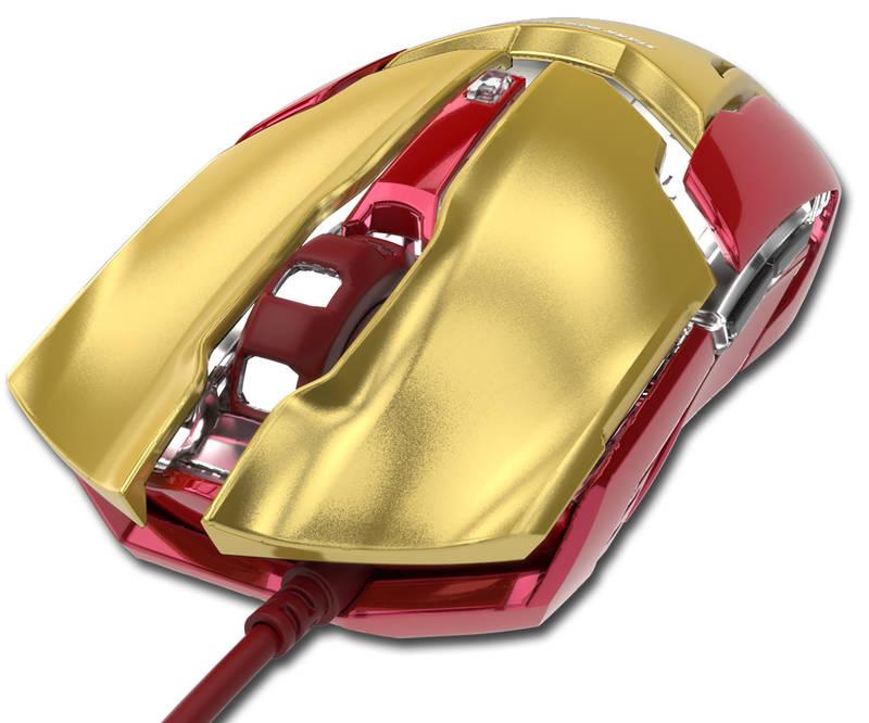Myš E-Blue IRON MAN ARMOR zlatá