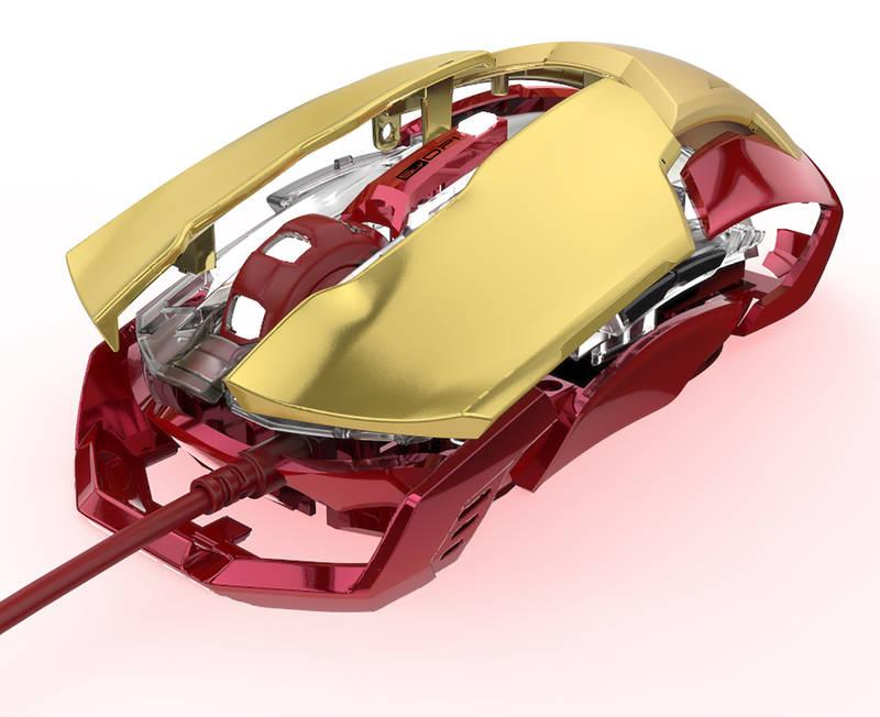 Myš E-Blue IRON MAN ARMOR zlatá