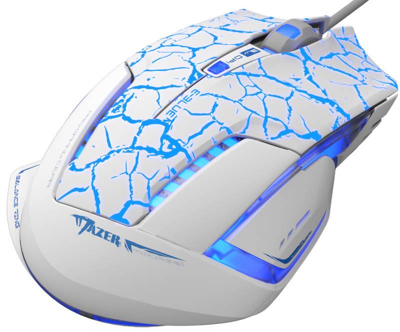 Myš E-Blue Mazer Pro e-box bílá modrá