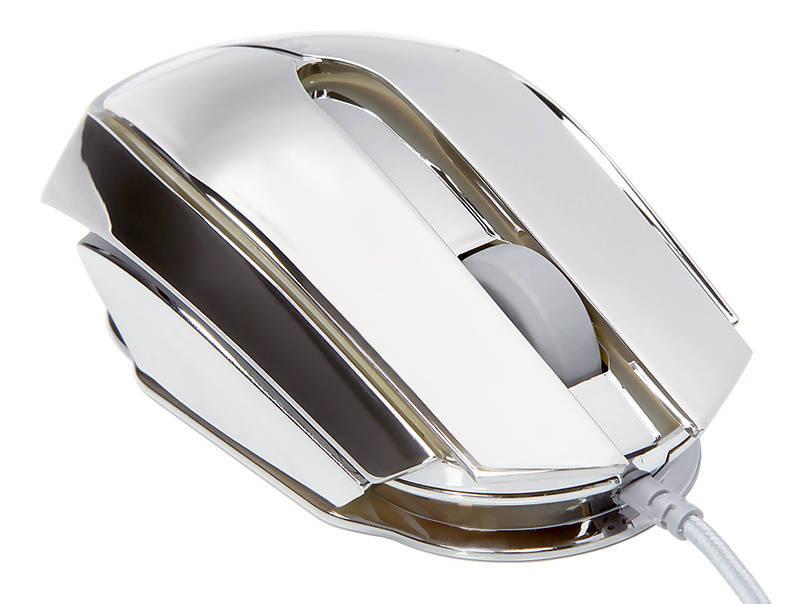 Myš E-Blue Mood e-box, 7 barev podsvícení stříbrná