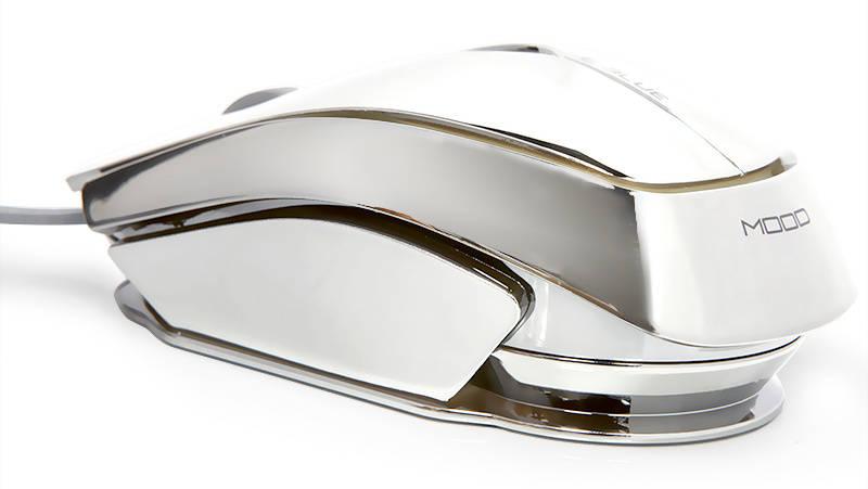 Myš E-Blue Mood e-box, 7 barev podsvícení stříbrná