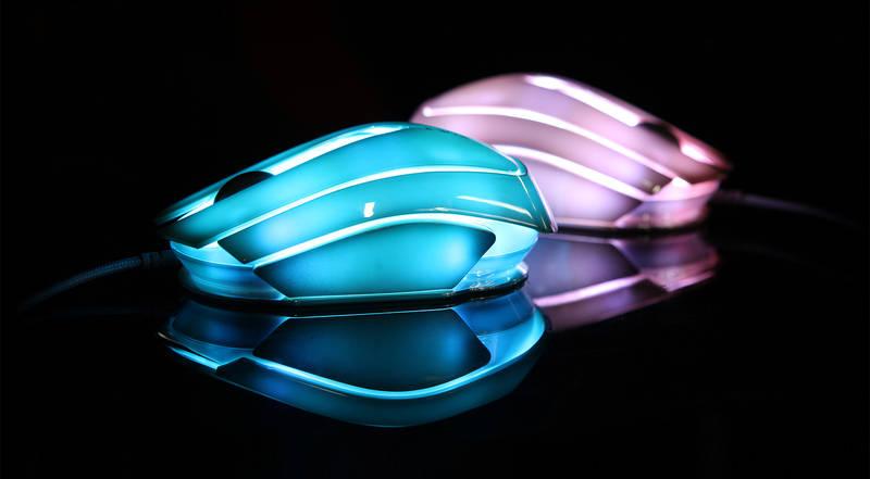 Myš E-Blue Mood e-box, 7 barev podsvícení stříbrná