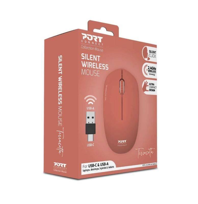 Myš PORT CONNECT Wireless COLLECTION červená