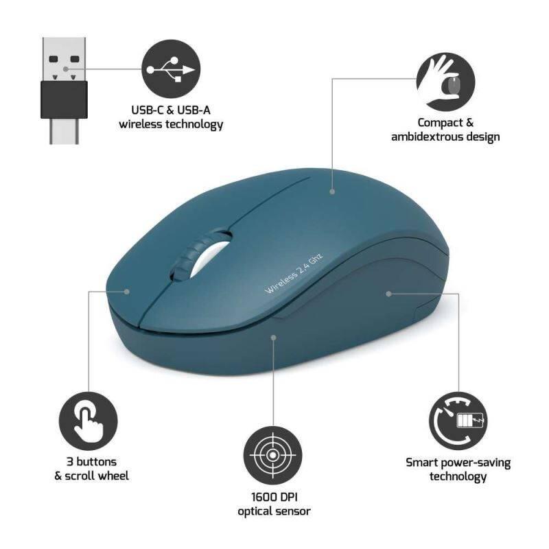 Myš PORT CONNECT Wireless COLLECTION modrá