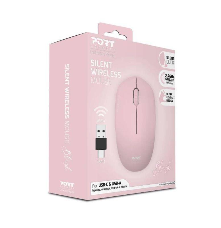 Myš PORT CONNECT Wireless COLLECTION růžová