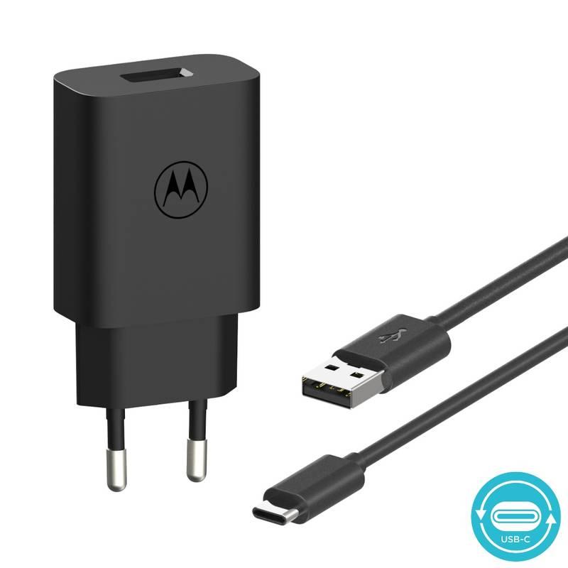 Nabíječka do sítě Motorola TurboPower 20W, 1x USB USB-C kabel 1m černá