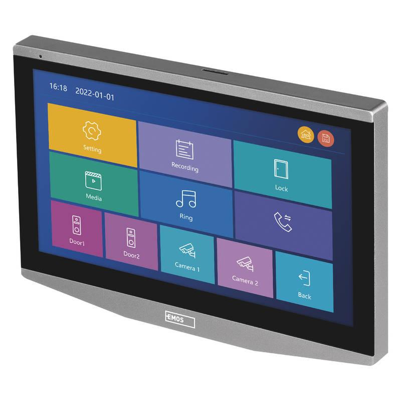 Přídavný monitor EMOS GoSmart IP-700B k domácímu videotelefonu IP-700A šedý
