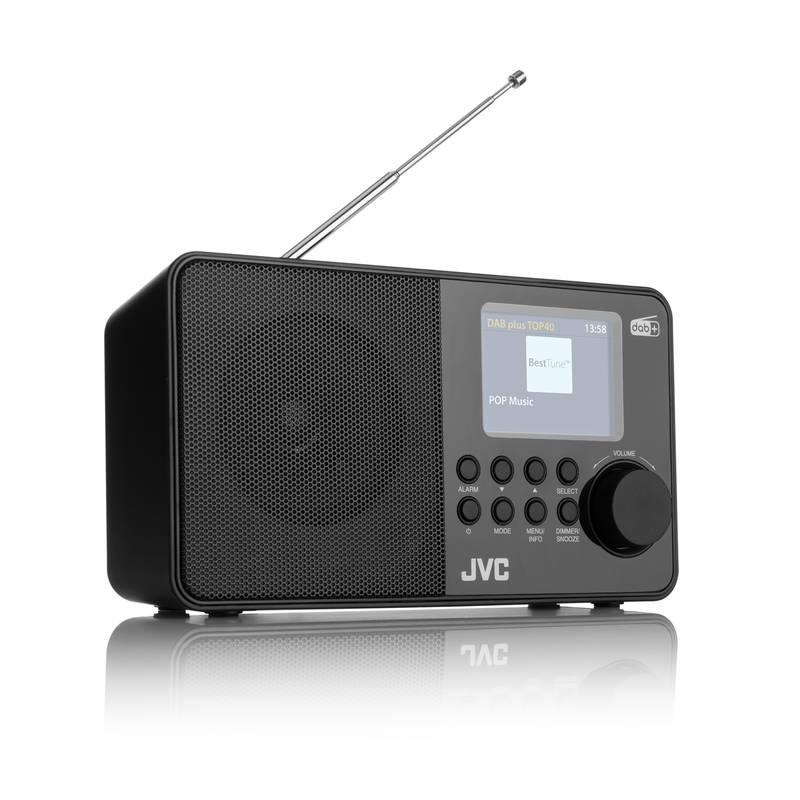 Radiopřijímač s DAB JVC RA-E611B-DAB černý