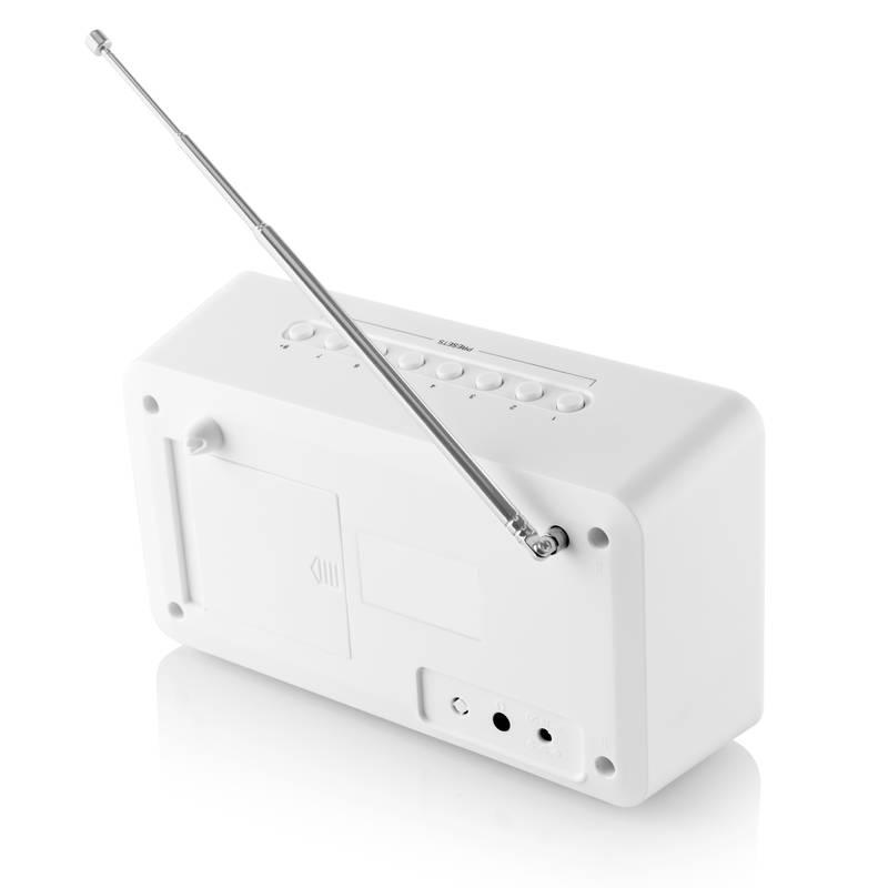 Radiopřijímač s DAB JVC RA-E611W-DAB bílý