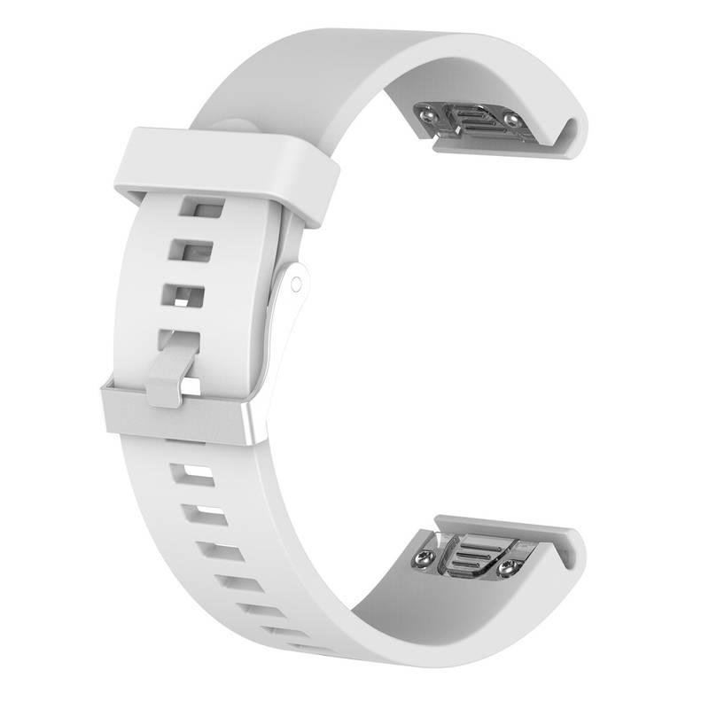 Řemínek FIXED Silicone Strap na Garmin QuickFit 20 mm bílý