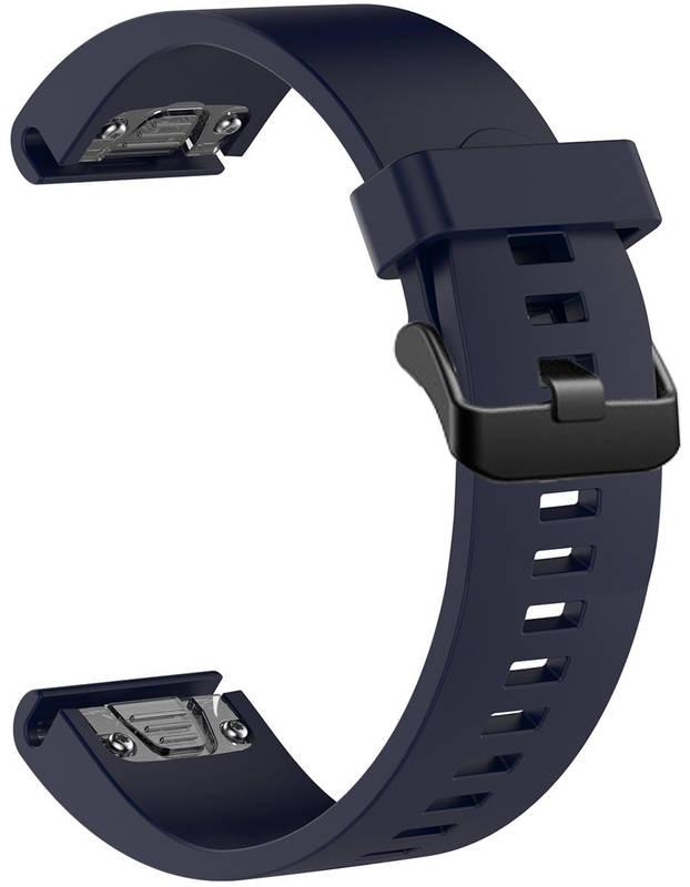 Řemínek FIXED Silicone Strap na Garmin QuickFit 20 mm modrý