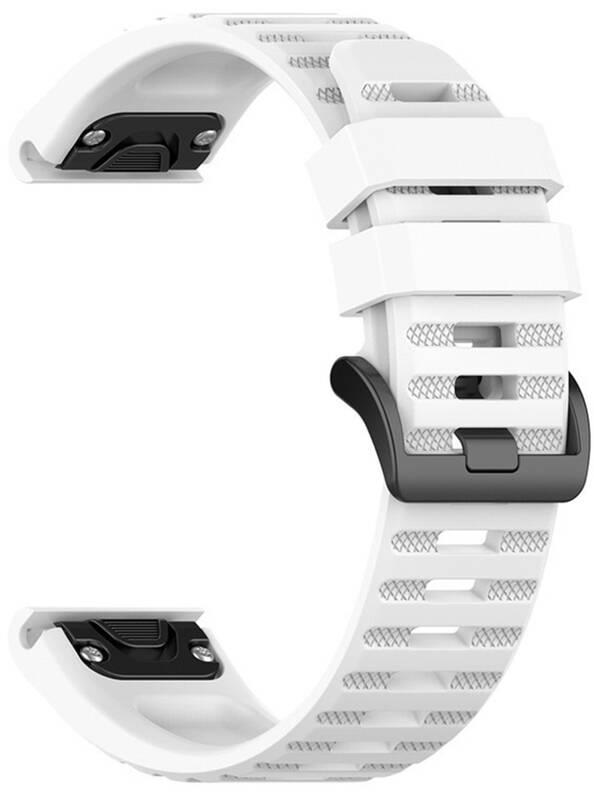 Řemínek FIXED Silicone Strap na Garmin QuickFit 22 mm bílý