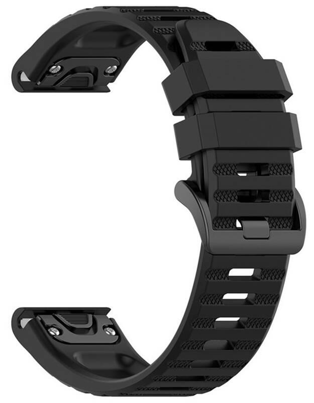 Řemínek FIXED Silicone Strap na Garmin QuickFit 22 mm černý