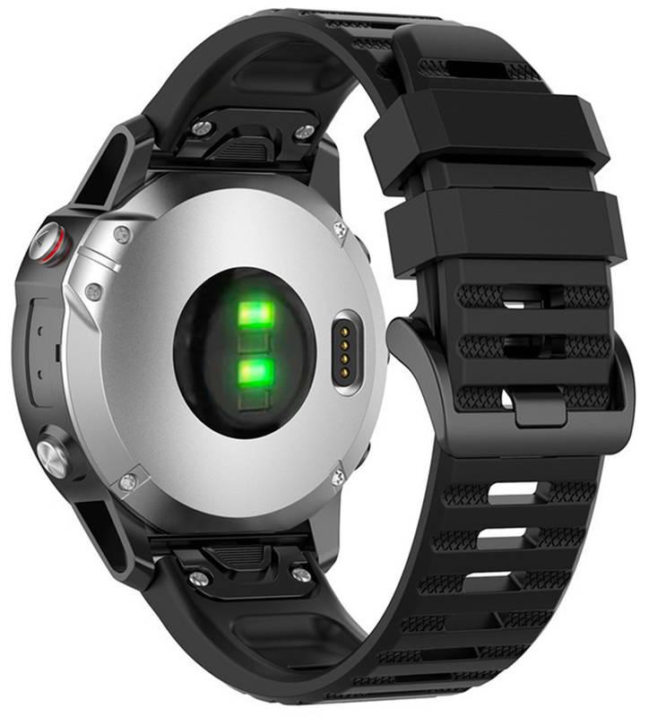 Řemínek FIXED Silicone Strap na Garmin QuickFit 26 mm černý