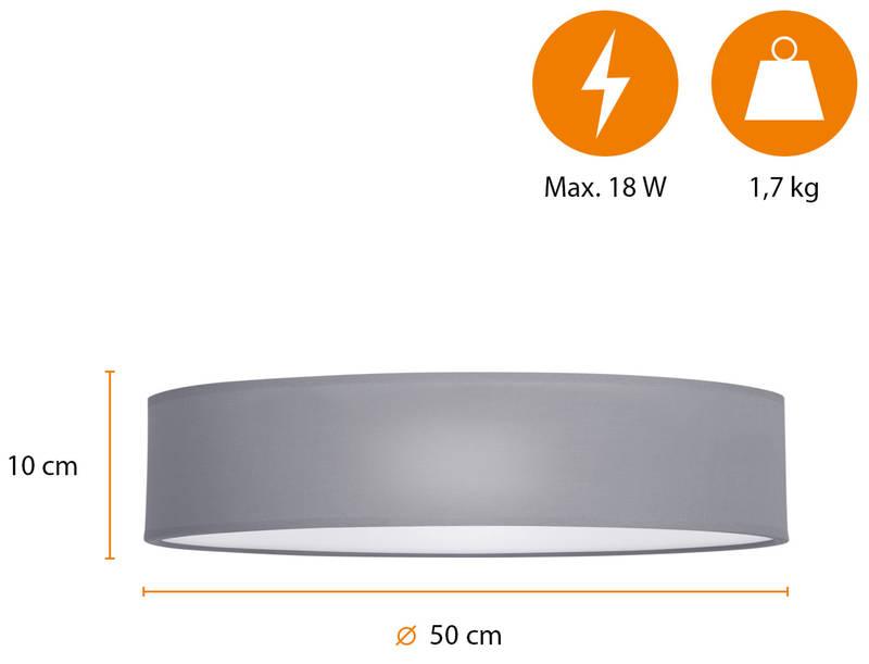 Stropní svítidlo Smartwares 50 cm šedé