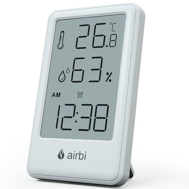 Teploměr Airbi Frame, vlhkoměr bílý