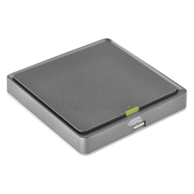 Vypínač EMOS GoSmart IP-2001ZB, ZigBee 3.0, 1-tlačítkový šedý