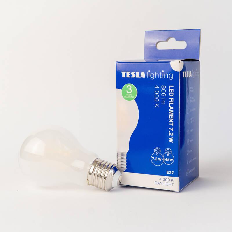 Žárovka LED Tesla filament klasik E27, 7,2W, denní bílá, Žárovka, LED, Tesla, filament, klasik, E27, 7,2W, denní, bílá