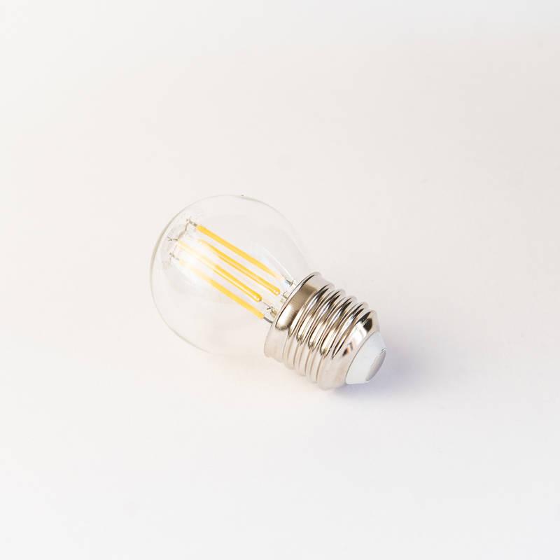 Žárovka LED Tesla filament miniglobe, E27, 4,2W, teplá bílá