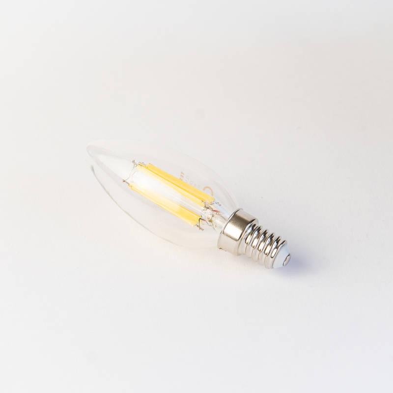 Žárovka LED Tesla filament svíčka E14, 6W, denní bílá