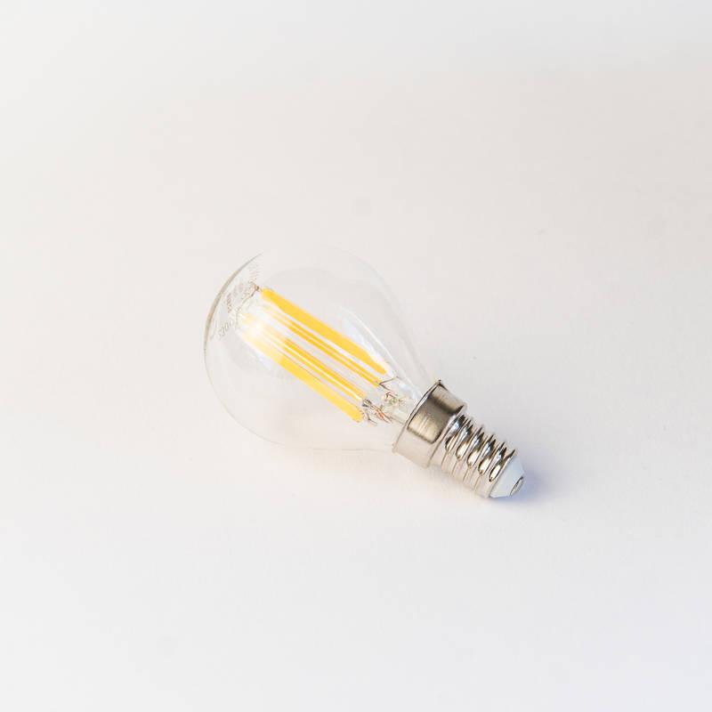 Žárovka LED Tesla miniglobe filament E14, 6W, teplá bílá
