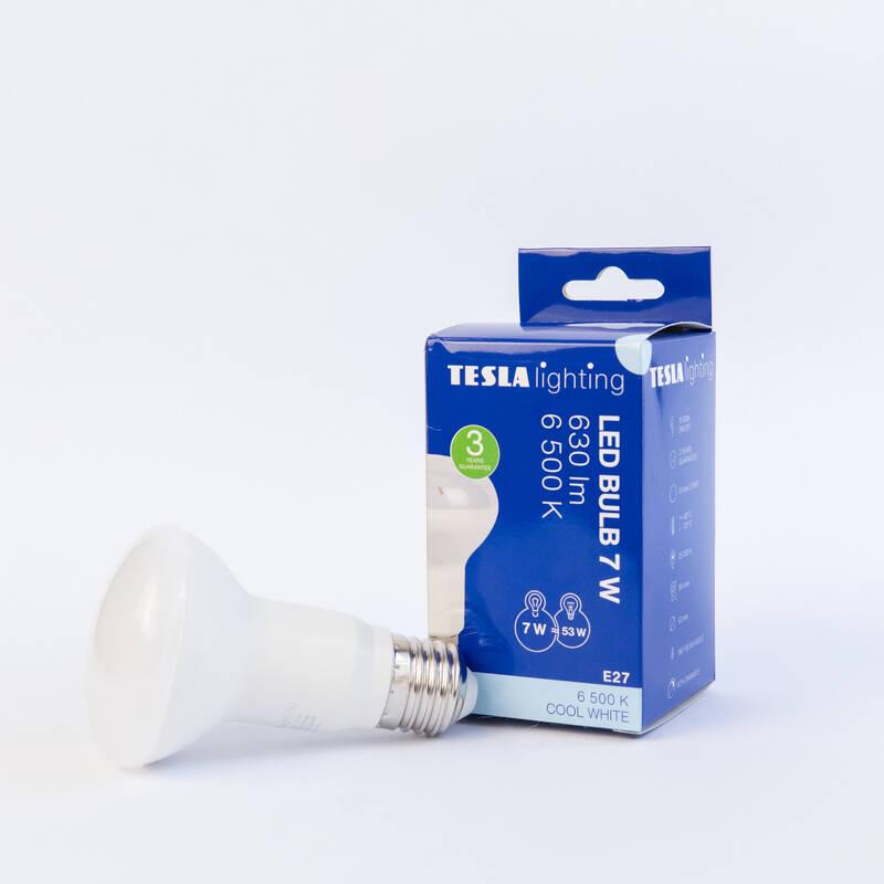 Žárovka LED Tesla reflektor R63, E27, 7W, studená bílá