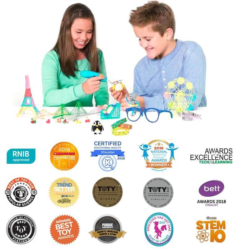 3D pero 3Doodler Start a 72 náplní 12 šablon