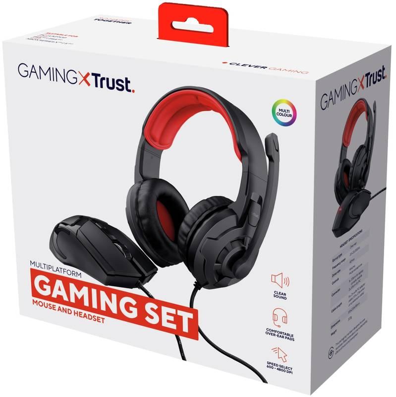 Herní set Trust Basics Gaming headset myš černý, Herní, set, Trust, Basics, Gaming, headset, myš, černý