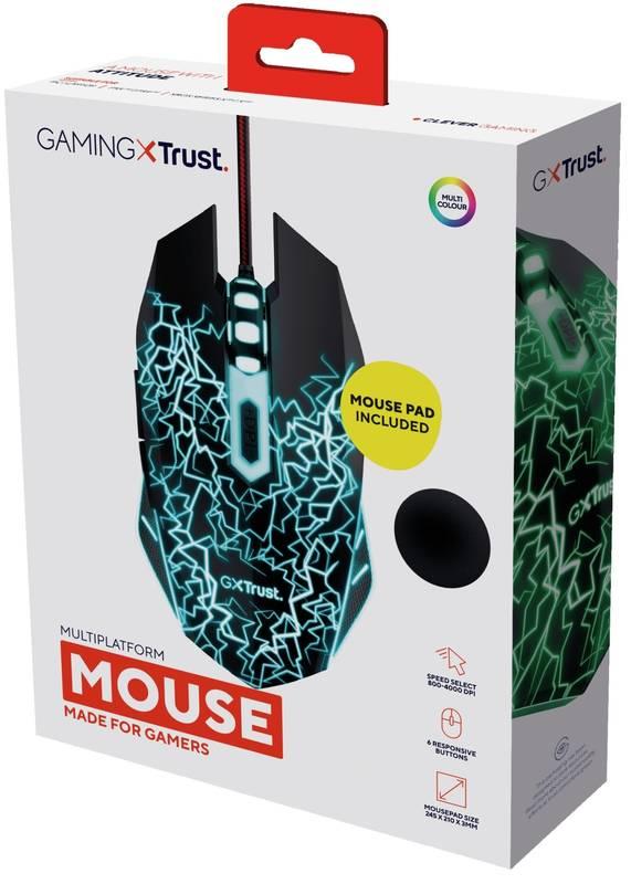Herní set Trust Basics Gaming Wired myš podložka pod myš černý