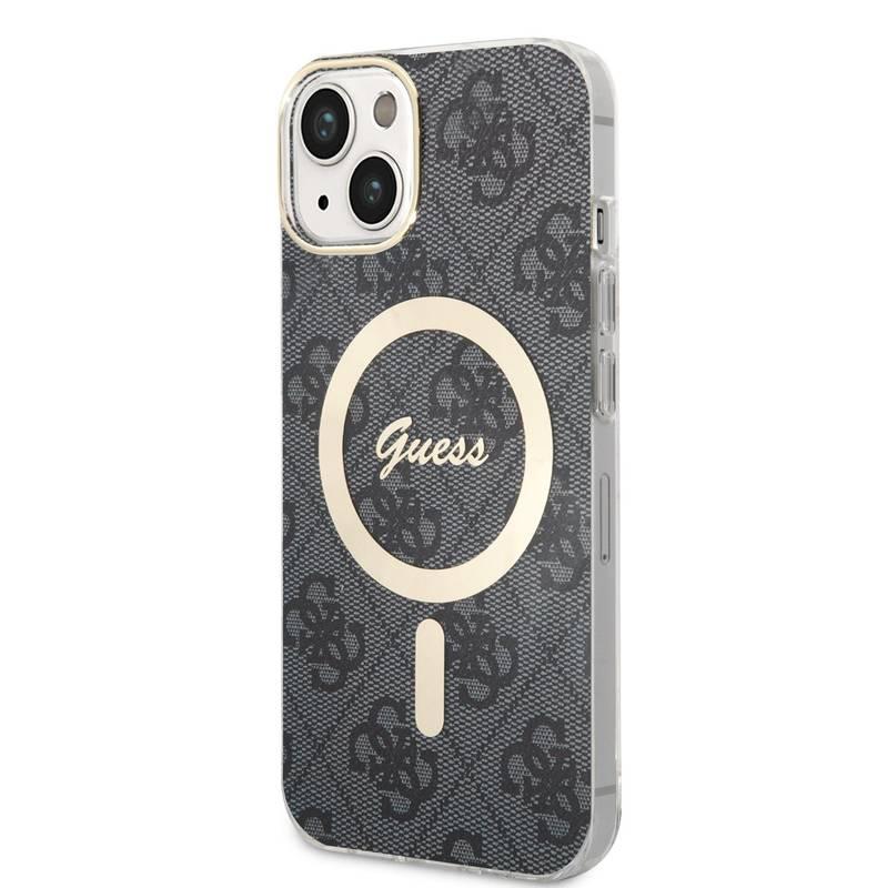 Kryt na mobil Guess 4G IML MagSafe na Apple iPhone 13 černý