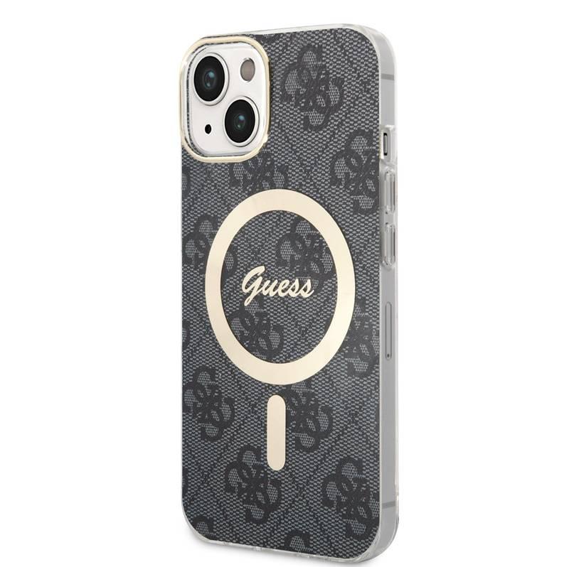 Kryt na mobil Guess 4G IML MagSafe na Apple iPhone 14 černý