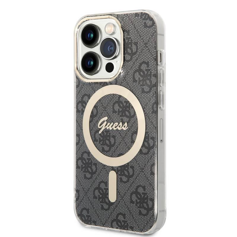 Kryt na mobil Guess 4G IML MagSafe na Apple iPhone 14 Pro černý