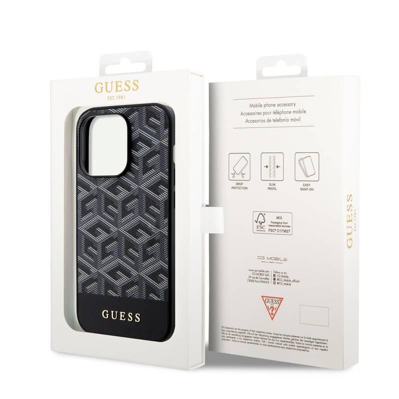 Kryt na mobil Guess PU G Cube MagSafe na Apple iPhone 13 Pro černý