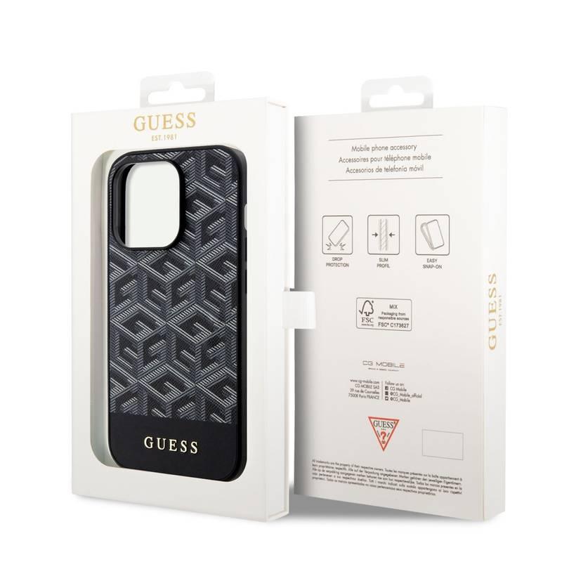 Kryt na mobil Guess PU G Cube MagSafe na Apple iPhone 14 Pro černý, Kryt, na, mobil, Guess, PU, G, Cube, MagSafe, na, Apple, iPhone, 14, Pro, černý