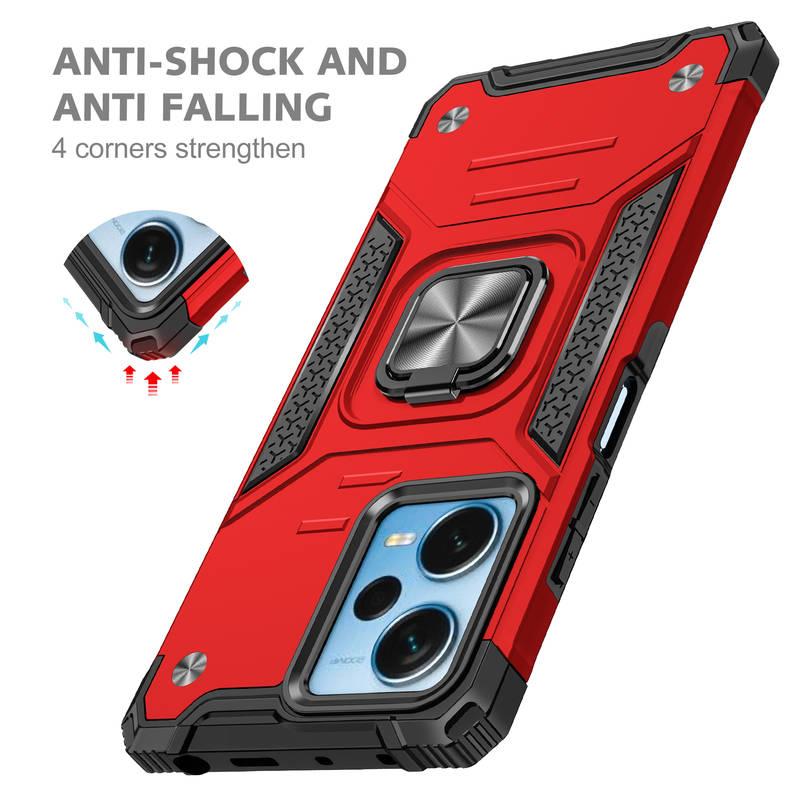 Kryt na mobil Lenuo Union Armor na Xiaomi Redmi Note 12 Pro 5G červený