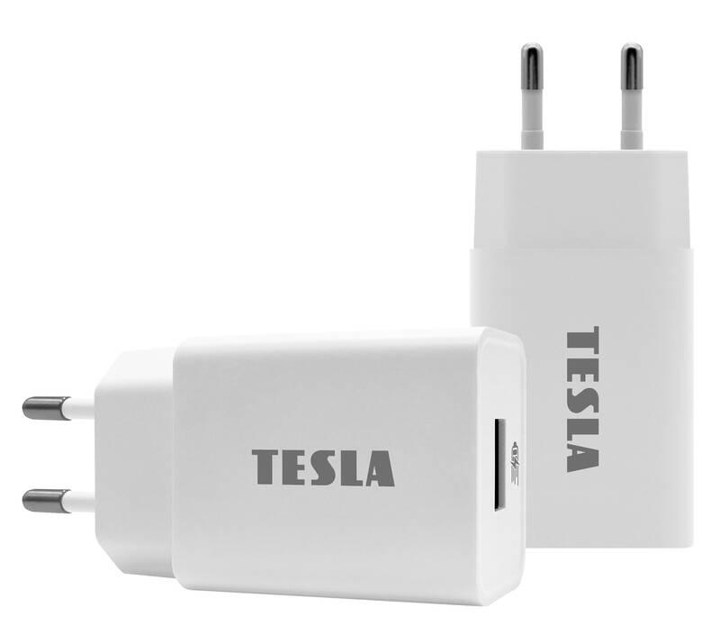 Nabíječka do sítě Tesla Power Charger QC50, 1× USB, 12W bílá