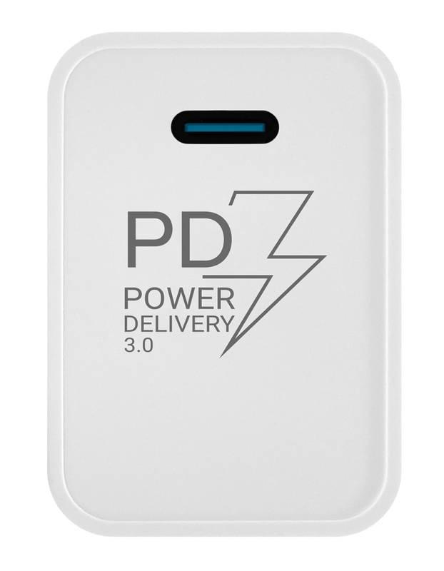 Nabíječka do sítě Tesla Power Charger T100, USB-C PD 3.0, 20 W bílá