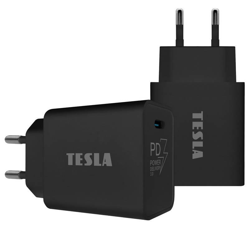 Nabíječka do sítě Tesla Power Charger T100, USB-C PD 3.0, 20 W černá, Nabíječka, do, sítě, Tesla, Power, Charger, T100, USB-C, PD, 3.0, 20, W, černá