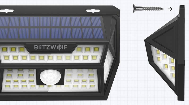 Nástěnné svítidlo BlitzWolf BW-OLT1, senzor pohybu, 2 200 mAh černé