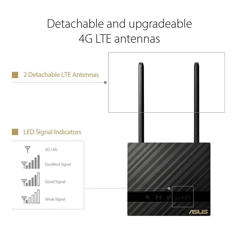 Router Asus 4G-N16 Wireless-N300 LTE černý, Router, Asus, 4G-N16, Wireless-N300, LTE, černý