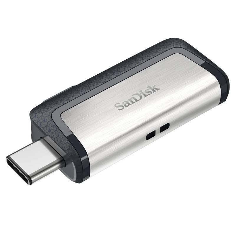 USB Flash SanDisk Ultra Dual 64 GB OTG USB-C USB 3.1 černý stříbrný, USB, Flash, SanDisk, Ultra, Dual, 64, GB, OTG, USB-C, USB, 3.1, černý, stříbrný